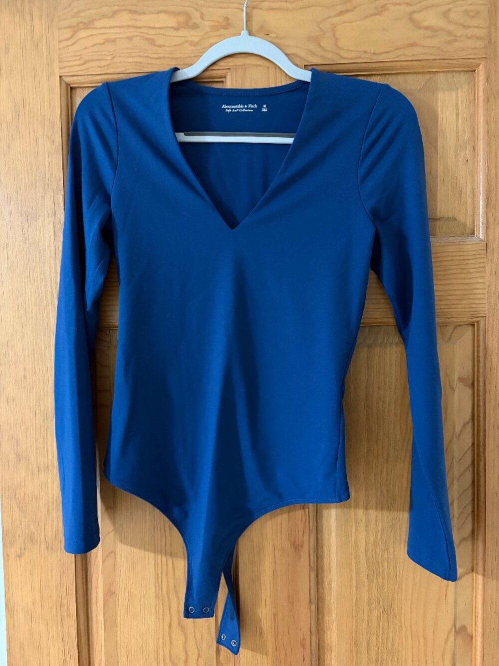 Blue V Neck Medium Abercrombie Bodysuit